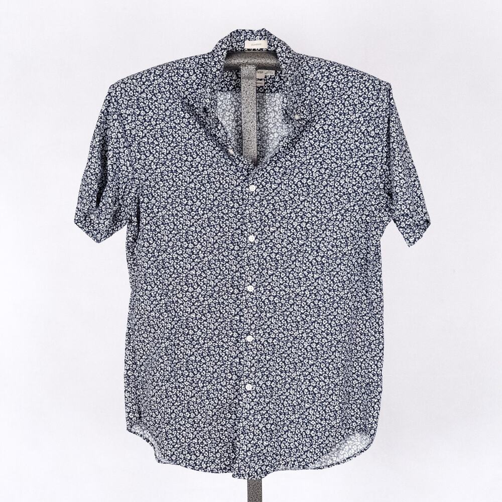 J.Crew Men's Secret Wash Shirting Classic Fit Button Front SMALL Floral Preppy